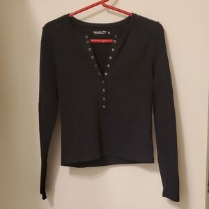 Abercrombie & Fitch Black Long Sleeve Top